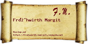 Frühwirth Margit névjegykártya