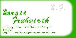 margit fruhwirth business card